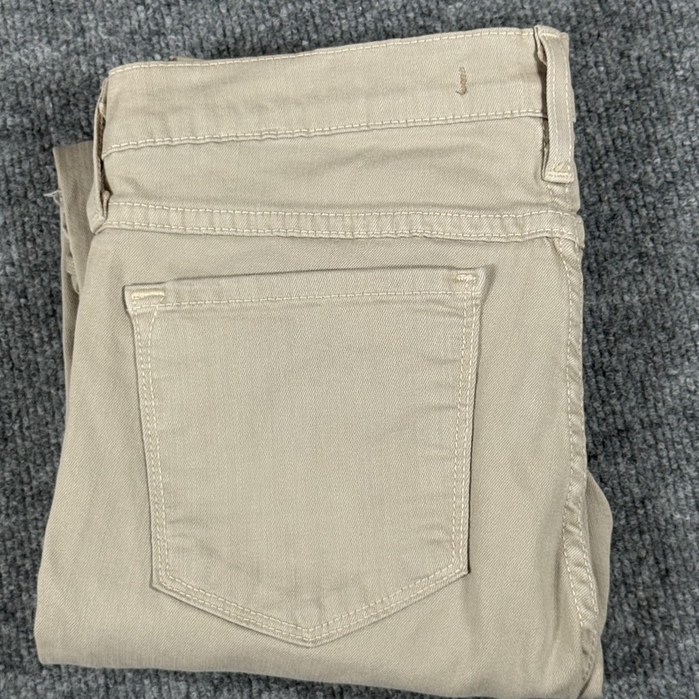 Flying Monkey Jeans Womens 28 Beige Mid Rise Ankle Skinny Lace Up Distressed USA